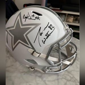 Dallas Cowboys Dak Prescott #4 & Jason Witten #82 Signed Full Size Helmet w COA